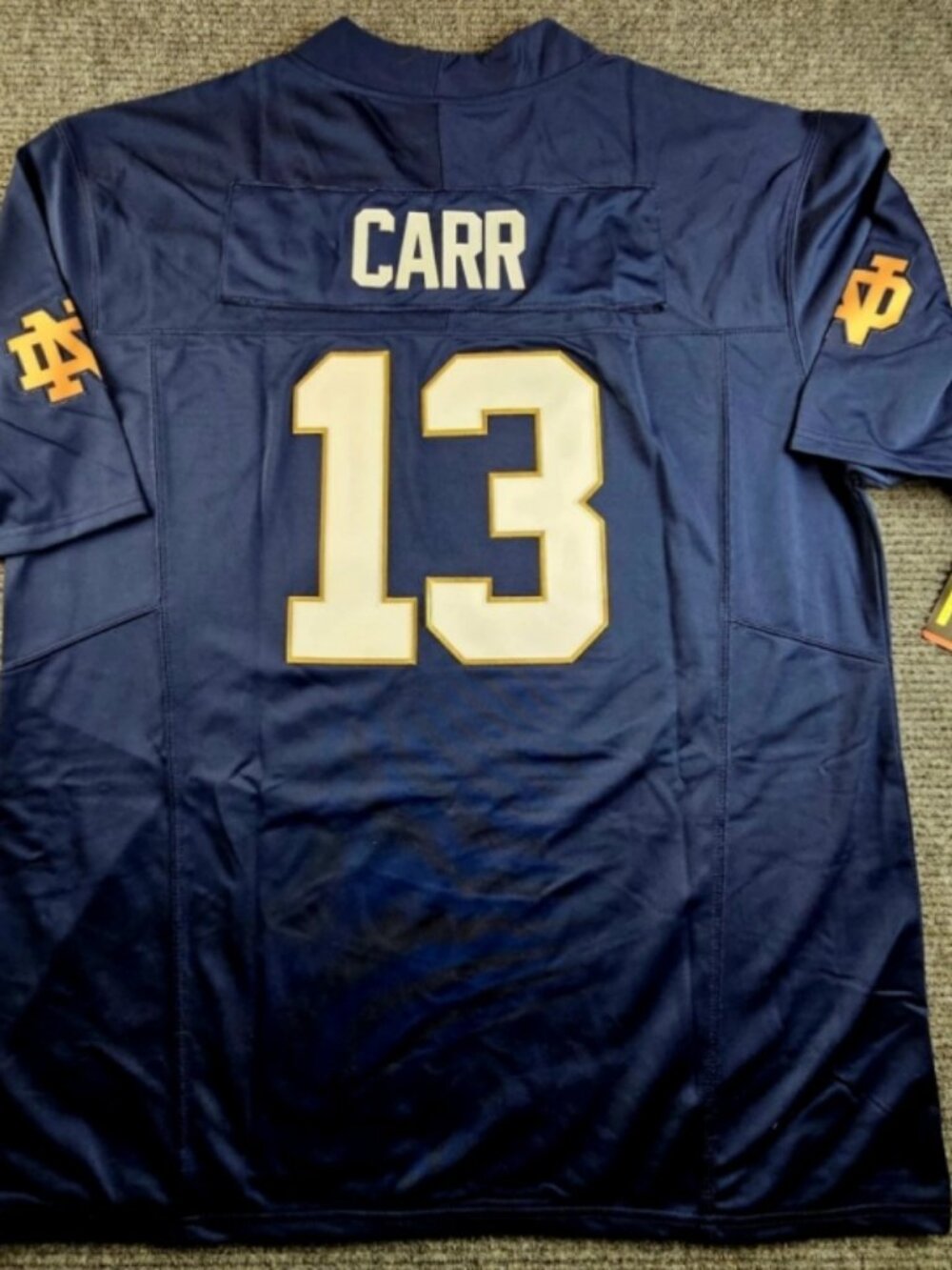 CJ Carr Vapor Stitched Navy Jersey Navy